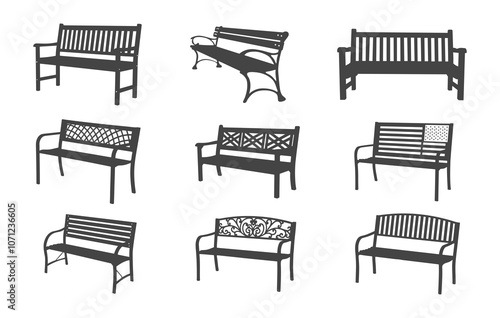 Outdoor bench silhouette, Outdoor bench svg, Bench silhouette, Bench svg, Park bench silhouette, Park bench svg, Garden bench silhouette, Garden bench svg.
