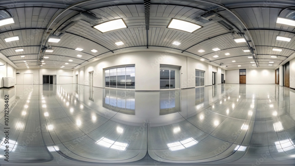 Obraz premium VR 360 studio panorama with reflections , virtual reality, 360 degree, studio, panorama, reflections, animation