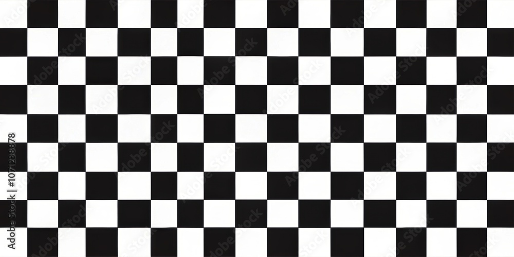 Fototapeta premium Geometric check pattern background with squares in black and white, geometric, check, pattern, background, squares, design