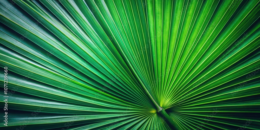 Obraz premium Abstract palm leaf texture with dark green foliage nature background, palm leaf, abstract, texture, dark green, foliage