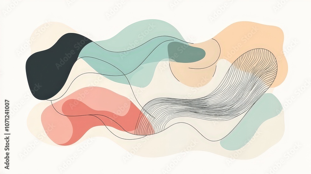 Smooth Abstract Shapes in Pastel Colors Smooth Abstract Shapes in Pastel Colors