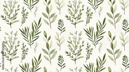 Elegant leaf pattern design for nature-themed decor and stationery - seamless pattern