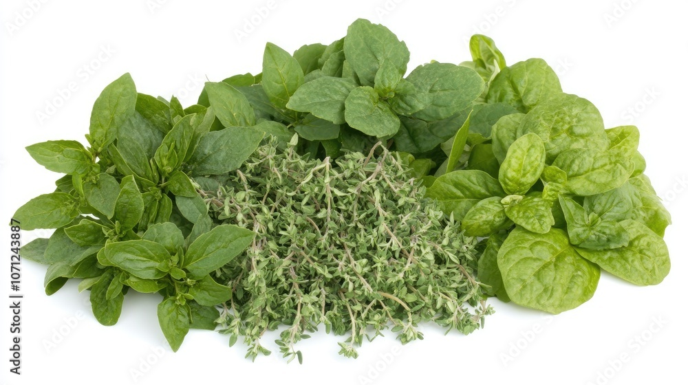 Obraz premium Fresh Herbs Collection for Culinary Use