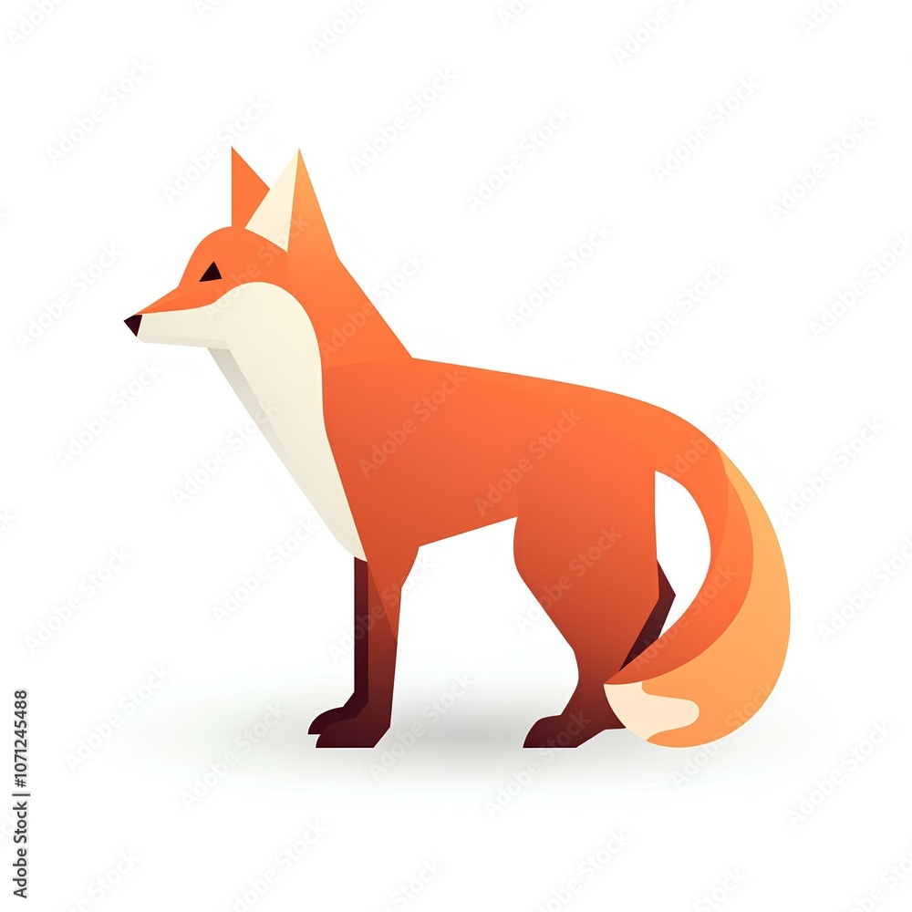 Obraz premium red fox cartoon