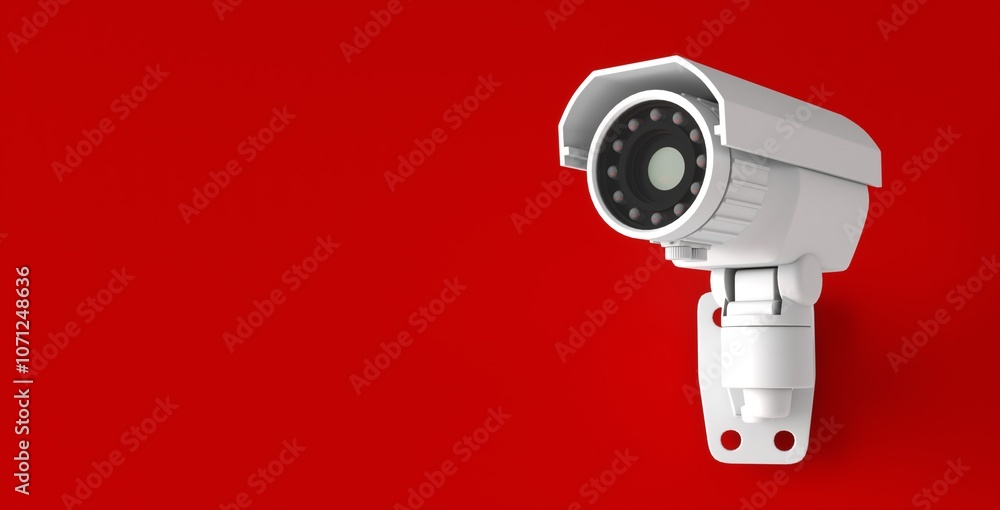 Security camera isolated on red background with clipping paths
Security camera isolated on red background with clipping paths