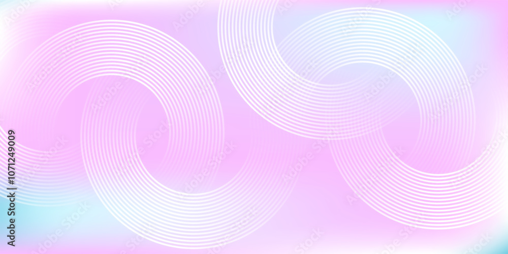 Abstract circle lines on blue and pink gradient soft color background Abstract circle lines on blue and pink gradient soft color background