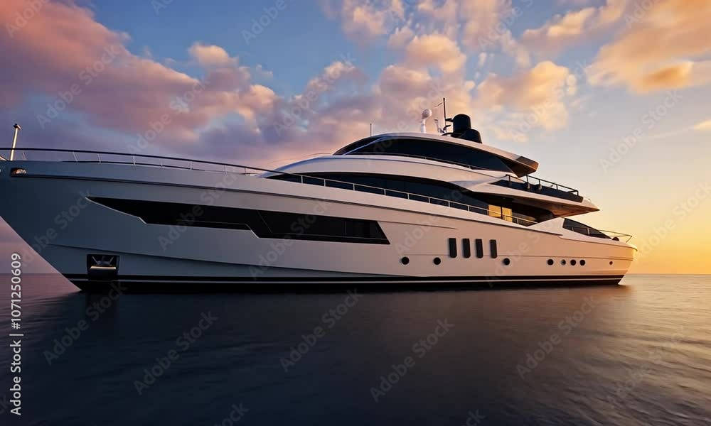 Luxury Yacht at Sunset Luxury Yacht at Sunset