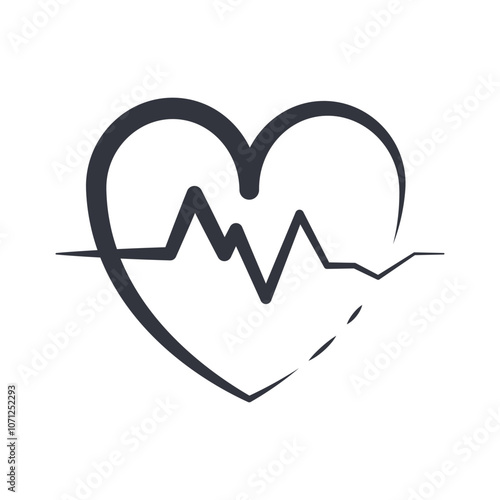 Heart Beat Logo Template Icon