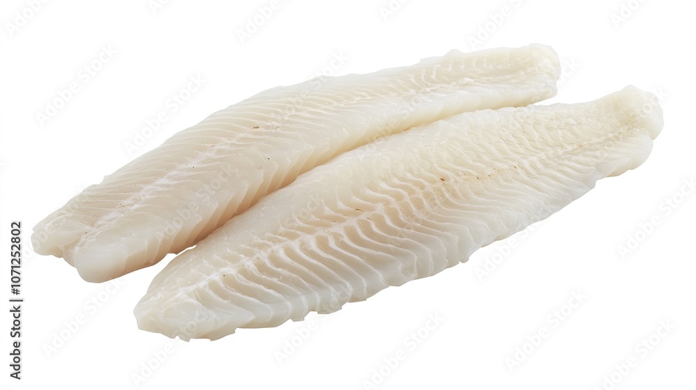 Fresh Fish Fillet on White Background Fresh Fish Fillet on White Background
