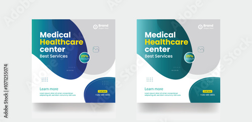 Healthcare social media post banner medical healthcare promotion banner for doctor template