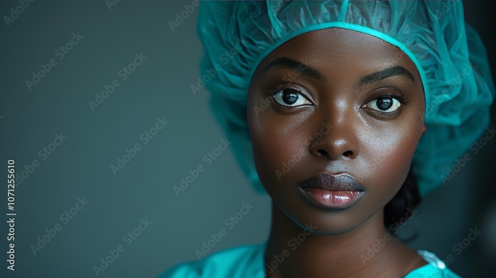 Portrait of Young Confident Black Female Doctor. Hospital Employment, Health Check Up Concept. Portrait of Young Confident Black Female Doctor. Hospital Employment, Health Check Up Concept.