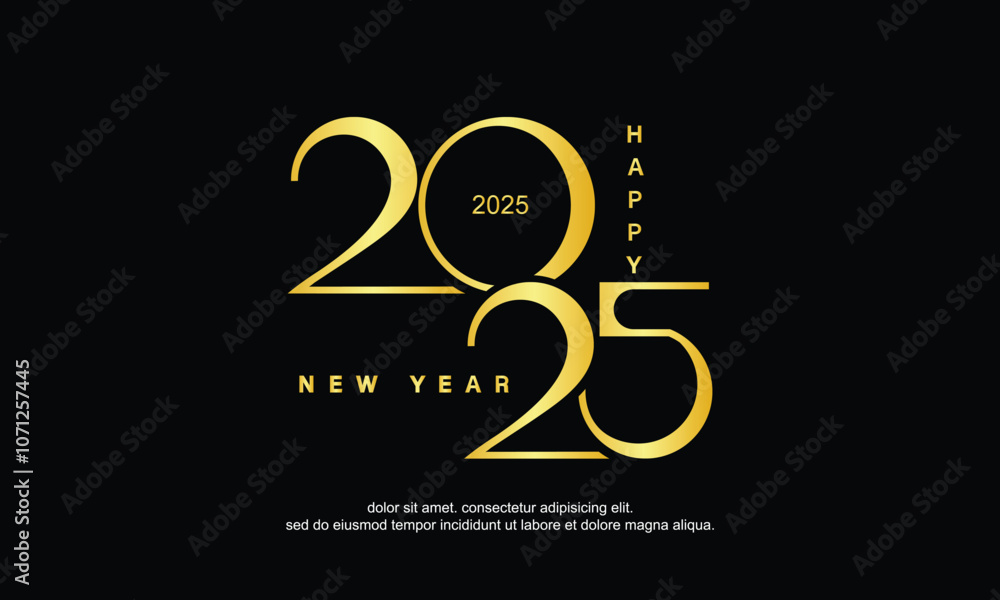 Happy New Year covers 2025. Modern and simple number design with elegant thin lines. Premium vector background for the new year 2025 Happy New Year covers 2025. Modern and simple number design with elegant thin lines. Premium vector background for the new year 2025