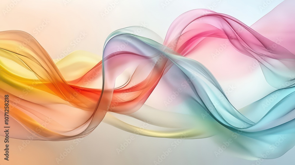 Abstract Colorful Swirling Waves - Abstract Background Design with Soft Pastel Colors and Dynamic Curved Lines. Abstract Colorful Swirling Waves - Abstract Background Design with Soft Pastel Colors and Dynamic Curved Lines.