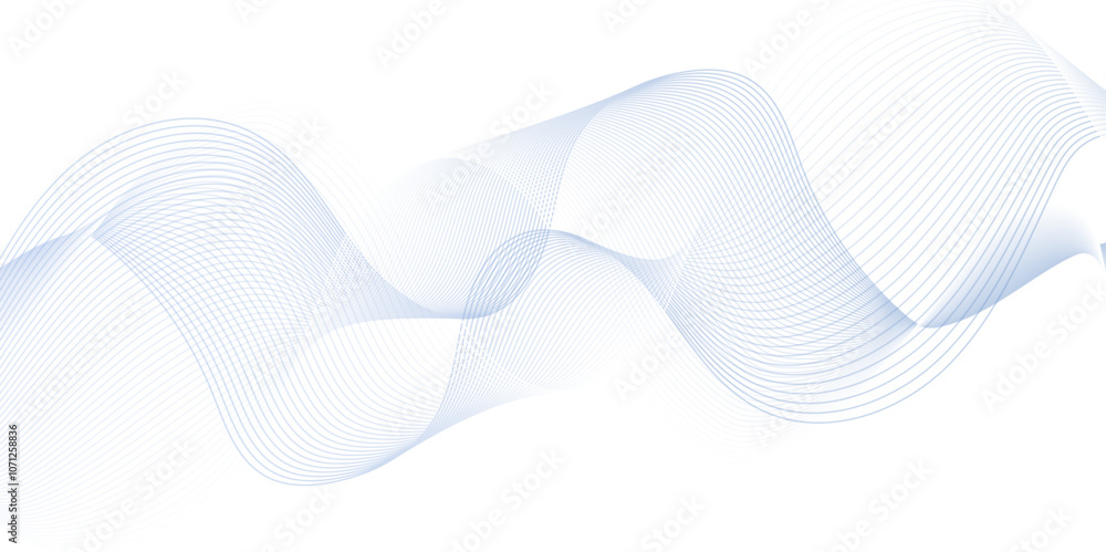 White wave curve lines banner background design. Abstract soft wave lines dynamic flowing blue light isolated background. Vector Illustration of the gray pattern of lines. stripes on white. White wave curve lines banner background design. Abstract soft wave lines dynamic flowing blue light isolated background. Vector Illustration of the gray pattern of lines. stripes on white.