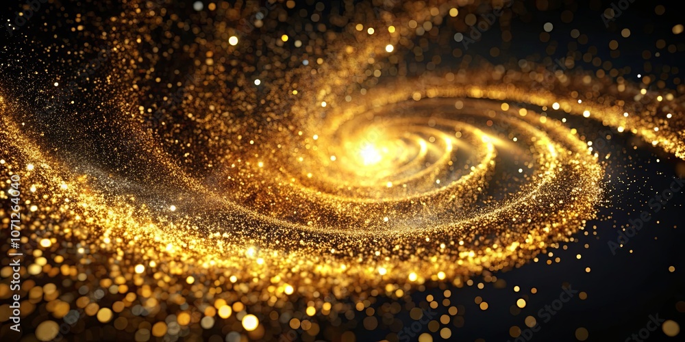 A Cosmic Dance of Golden Dust and Light, Swirling in a Symphony of Abstract Patterns A Cosmic Dance of Golden Dust and Light, Swirling in a Symphony of Abstract Patterns