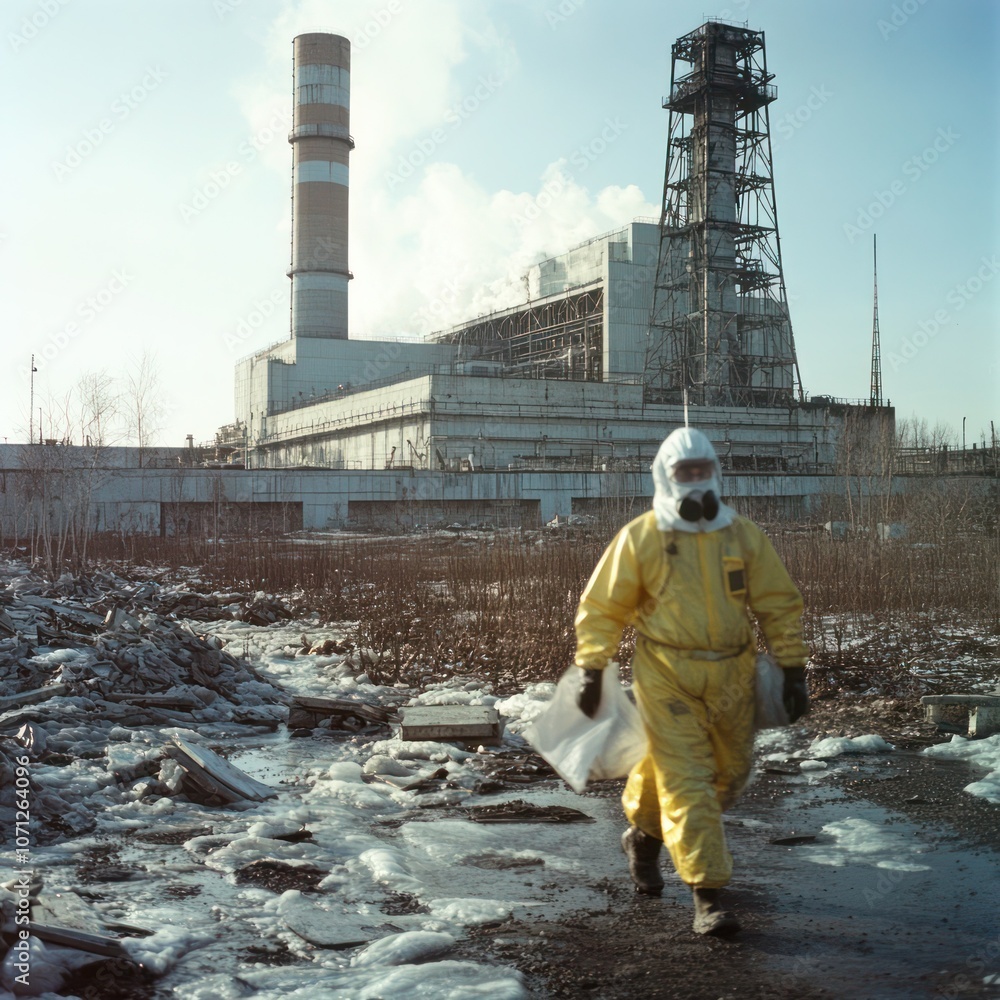 A researcher studying the long-term effects of the chernobyl disaster on the environment A researcher studying the long-term effects of the chernobyl disaster on the environment