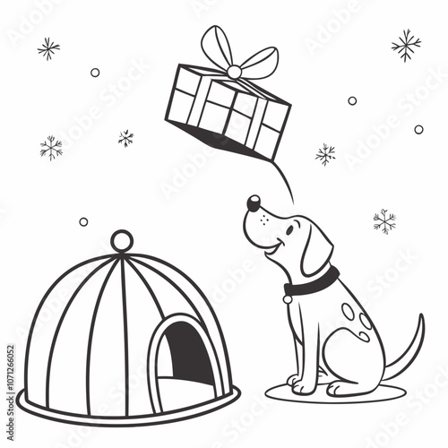 cartoon Christmas Animals Candy Dome photo