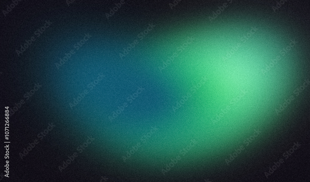 Vibrant blue green color dark grainy gradient backdrop design. Abstract glowing color flow black, wave shaped gradient, noise texture backdrop. Vibrant blue green color dark grainy gradient backdrop design. Abstract glowing color flow black, wave shaped gradient, noise texture backdrop.