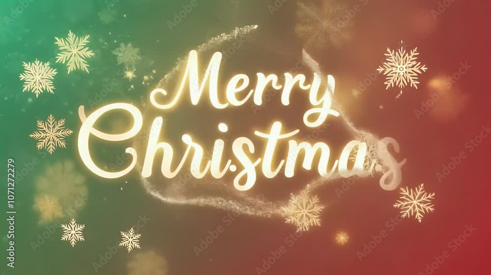 Festive Merry Christmas greeting with sparkling snowflakes and vibrant colors. Festive Merry Christmas greeting with sparkling snowflakes and vibrant colors.