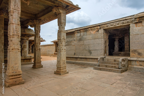The Hazara Ramachandra Temple at Hampi India. Dedicated to Lord Rama, it was built in the early 15th century by King of Vijayanagara, Devaraya II. photo