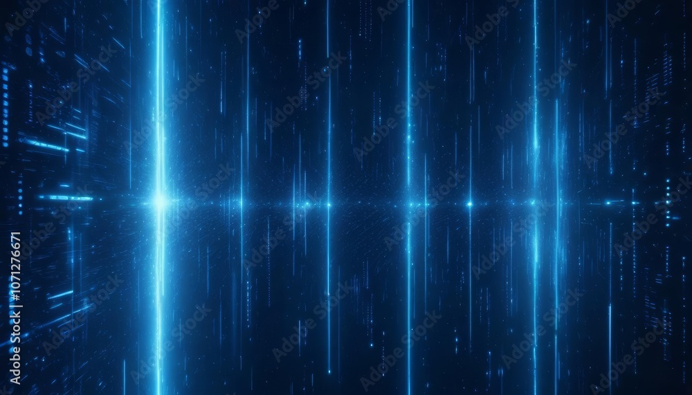 Luminous blue lines and particles, abstract background composed of lines Luminous blue lines and particles, abstract background composed of lines