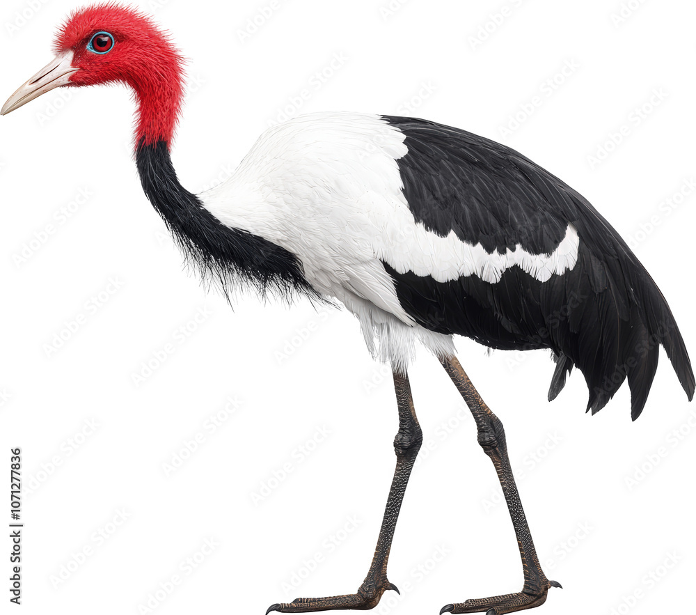 White-naped Crane Bird White-naped Crane Bird