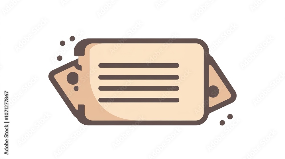 Linear Vector-Style Coupon Icon with Perforated Edges, Minimalist Design for Modern Vouchers Linear Vector-Style Coupon Icon with Perforated Edges, Minimalist Design for Modern Vouchers