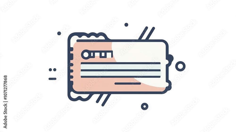 Linear Vector-Style Coupon Icon with Perforated Edges, Minimalist Design for Modern Vouchers Linear Vector-Style Coupon Icon with Perforated Edges, Minimalist Design for Modern Vouchers