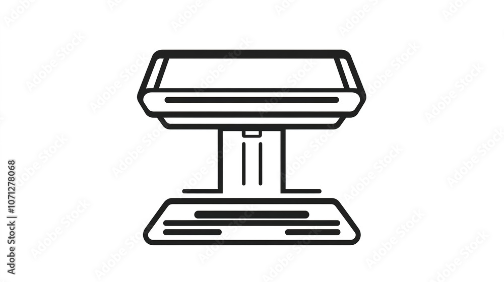 Linear Vector-Style Icon Representing a Scanner, Simple and Minimalist Design Linear Vector-Style Icon Representing a Scanner, Simple and Minimalist Design