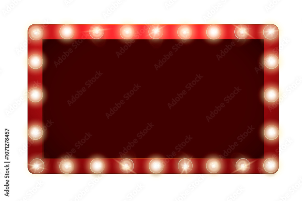 Fototapeta premium Red png frame, light bulb, transparent background
