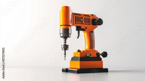 Orange Electric Drill on Stand 