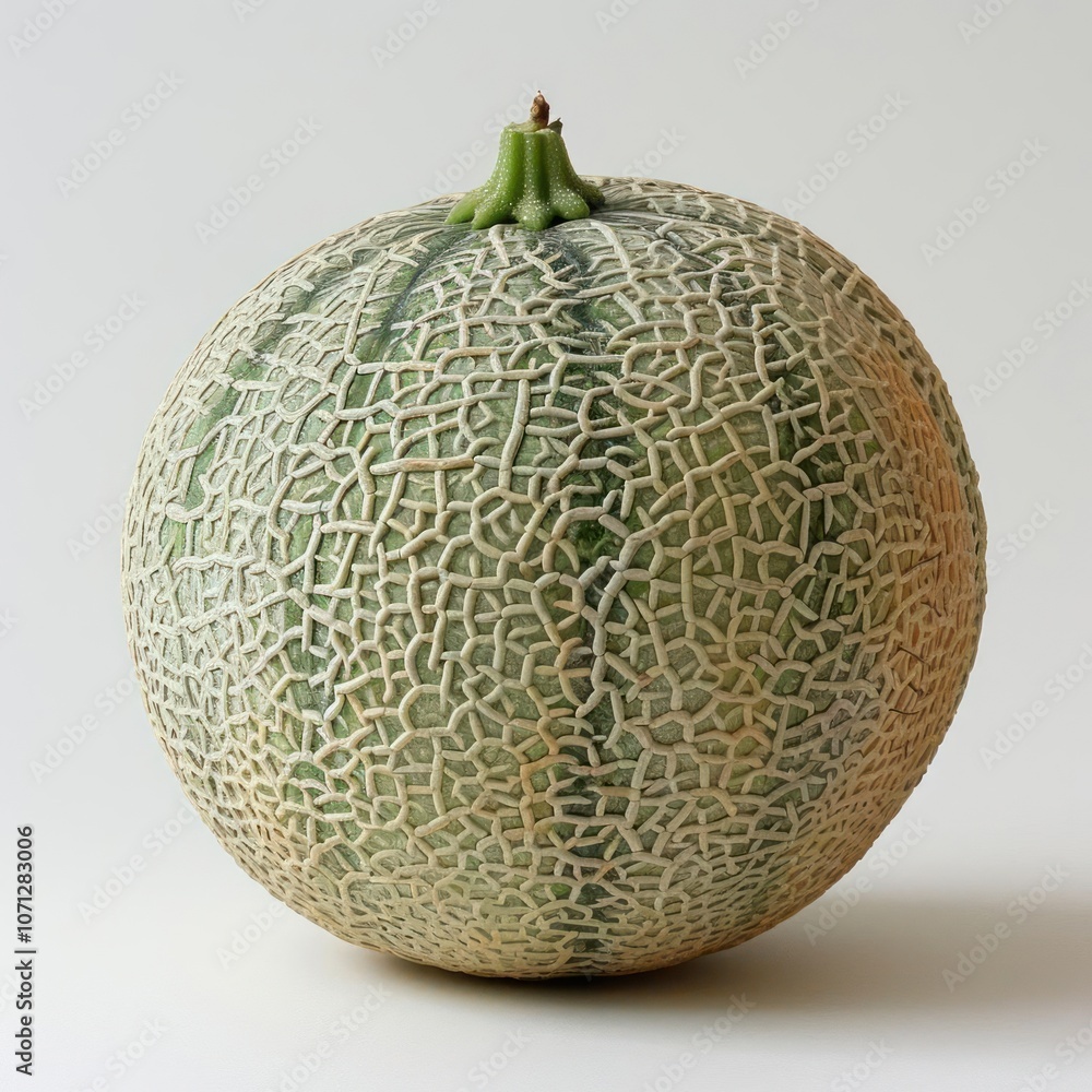 Watermelon with green rind and red flesh on white background. Watermelon with green rind and red flesh on white background.