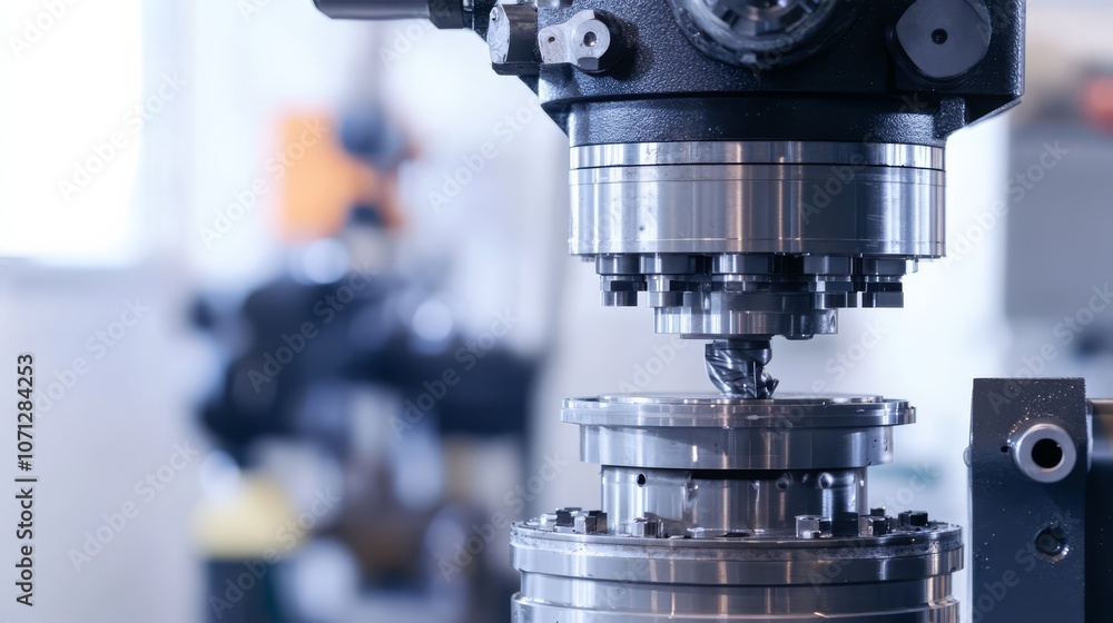 Precision Engineering: A Close-Up of a CNC Machine in Action Precision Engineering: A Close-Up of a CNC Machine in Action