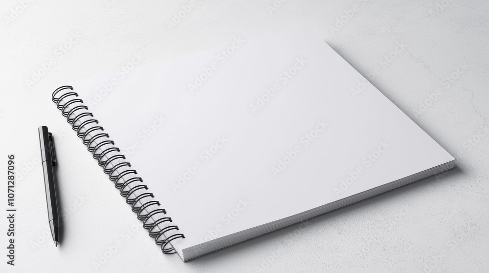 An empty spiral bound journal An empty spiral bound journal