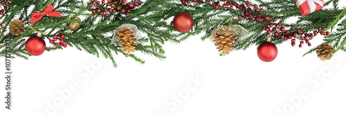 Christmas border png element, transparent background