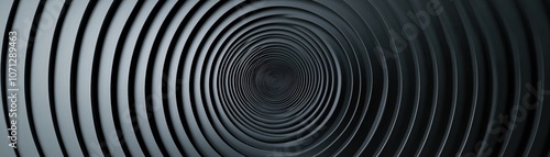 Wallpaper Mural Abstract Spiral Pattern of Concentric Black Circles Torontodigital.ca