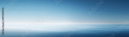 A View of the Ocean and Sky with a Gradual Blue Gradient