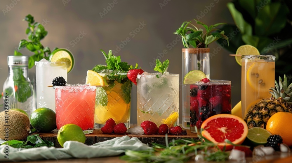 A table displaying various mocktail recipes and ingredients encouraging parents to learn new recipes and involve their children in the making. A table displaying various mocktail recipes and ingredients encouraging parents to learn new recipes and involve their children in the making.