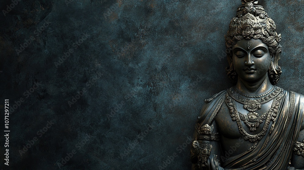 Ashoka on a dark background. background with empty space for inscription texts and titles of desktop postcards Ashoka on a dark background. background with empty space for inscription texts and titles of desktop postcards