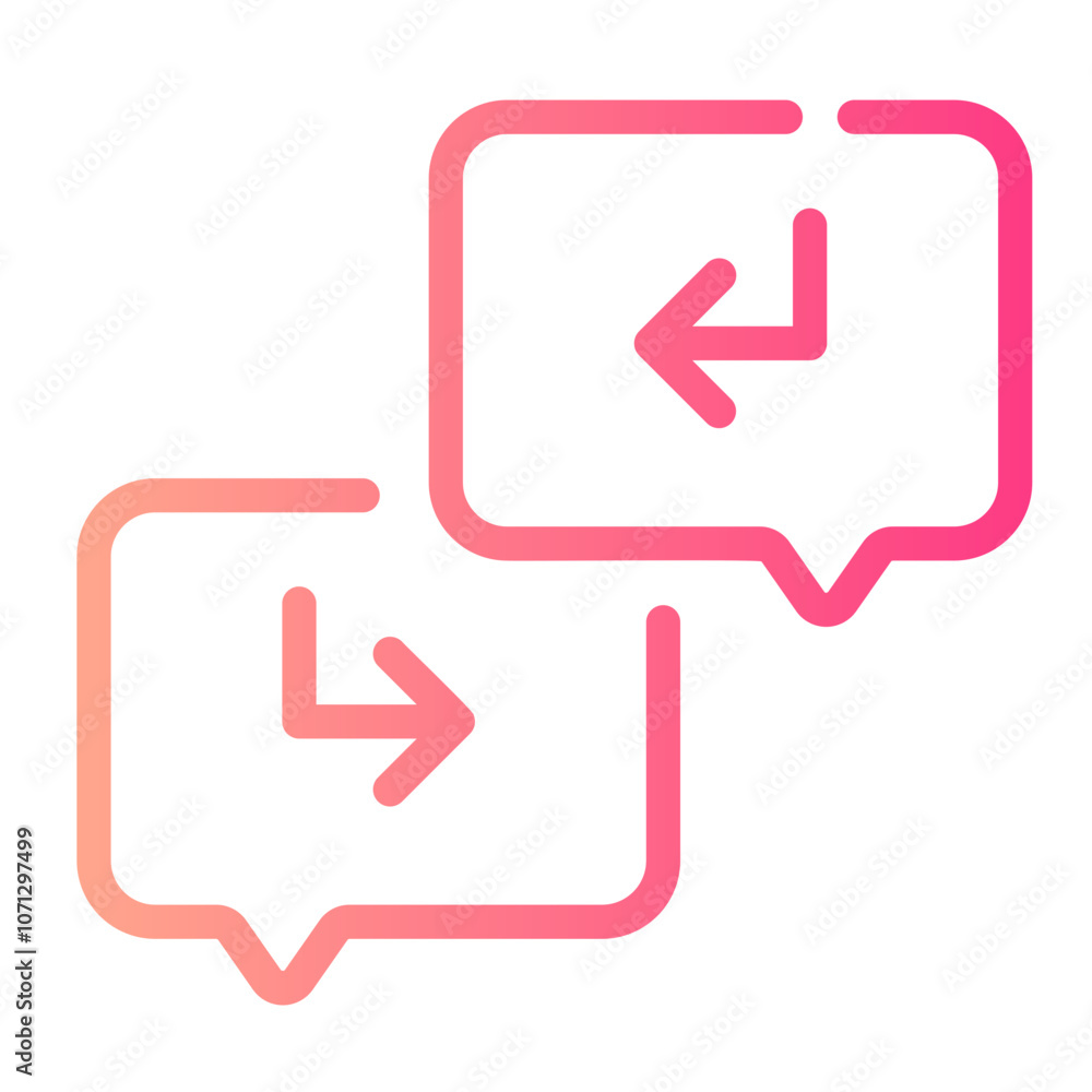 conversation Line Gradient Icon conversation Line Gradient Icon