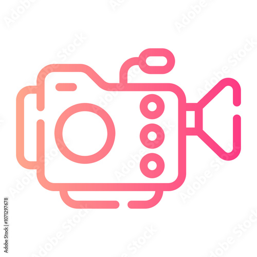 video recorder Line Gradient Icon