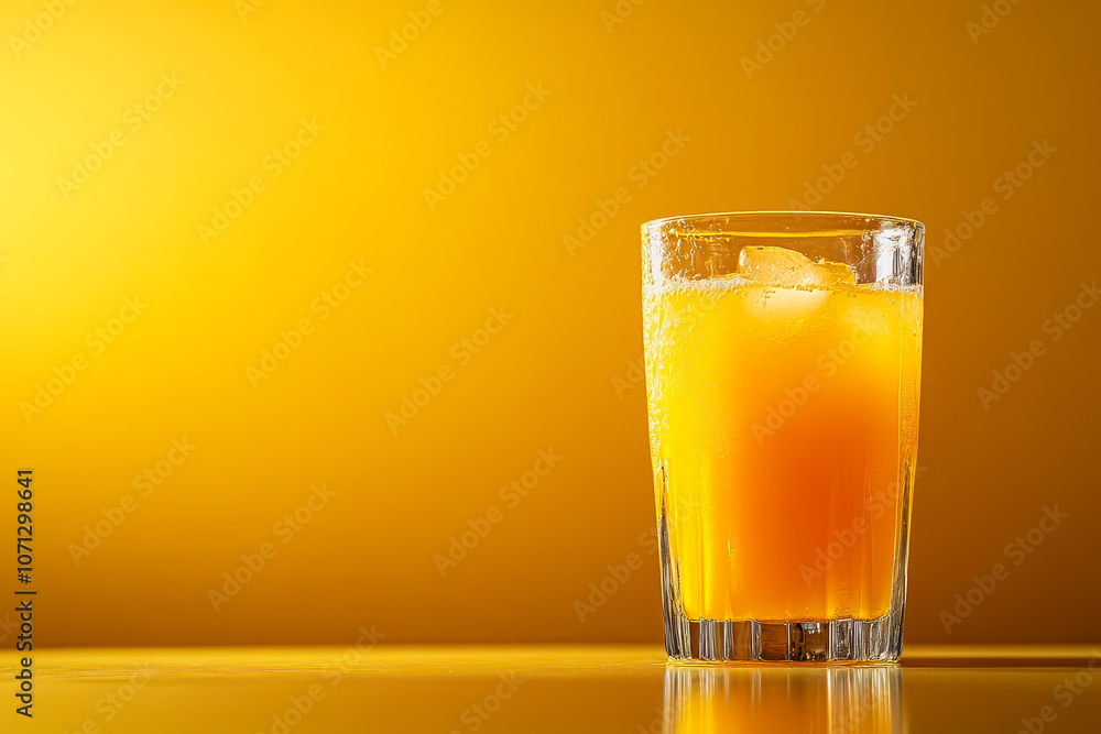 Enjoy a refreshing glass of pineapple juice on a vibrant yellow background, perfect for summer. This image captures the essence of relaxation and tropical delight. Enjoy a refreshing glass of pineapple juice on a vibrant yellow background, perfect for summer. This image captures the essence of relaxation and tropical delight.