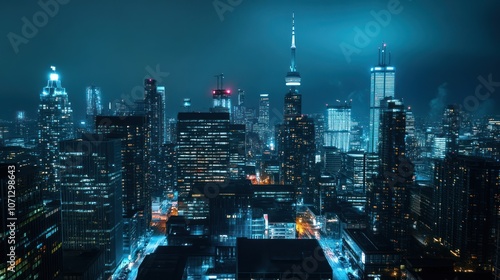 Wallpaper Mural Toronto Skyline Night Torontodigital.ca