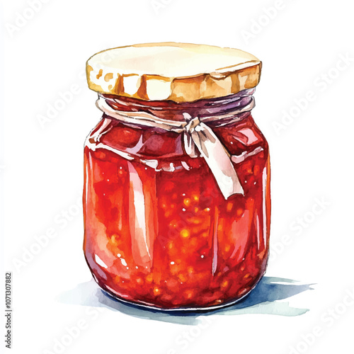 Jam food watercolor clipart illustration