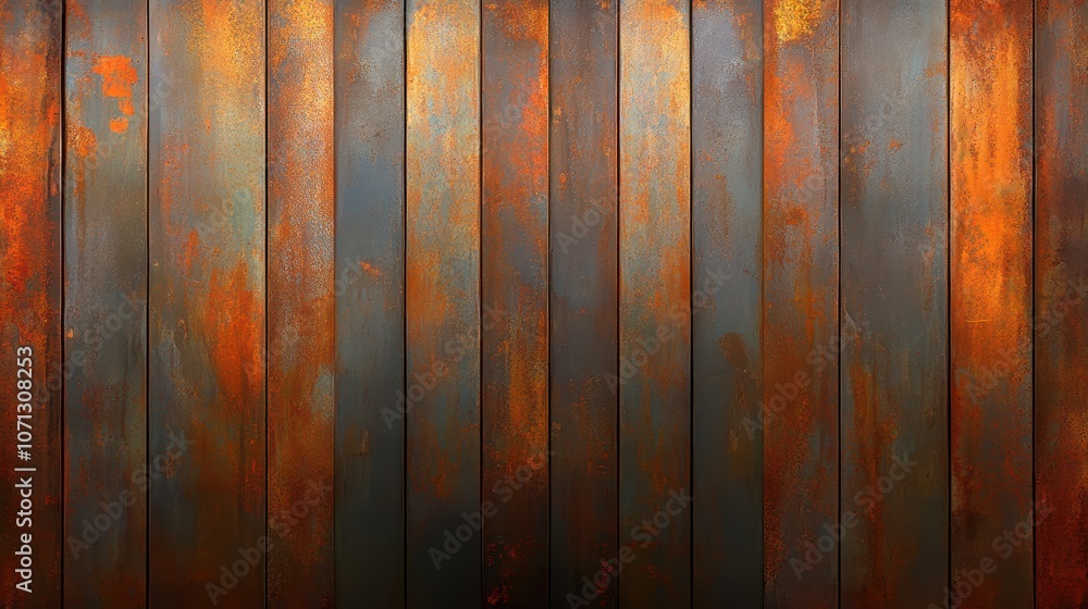 Obraz premium Rusty metal wall texture, weathered and grunge background for vintage or industrial design projects