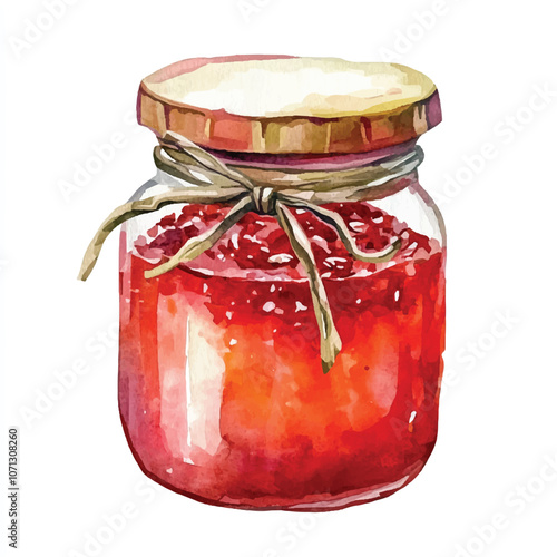 Jam food watercolor clipart illustration