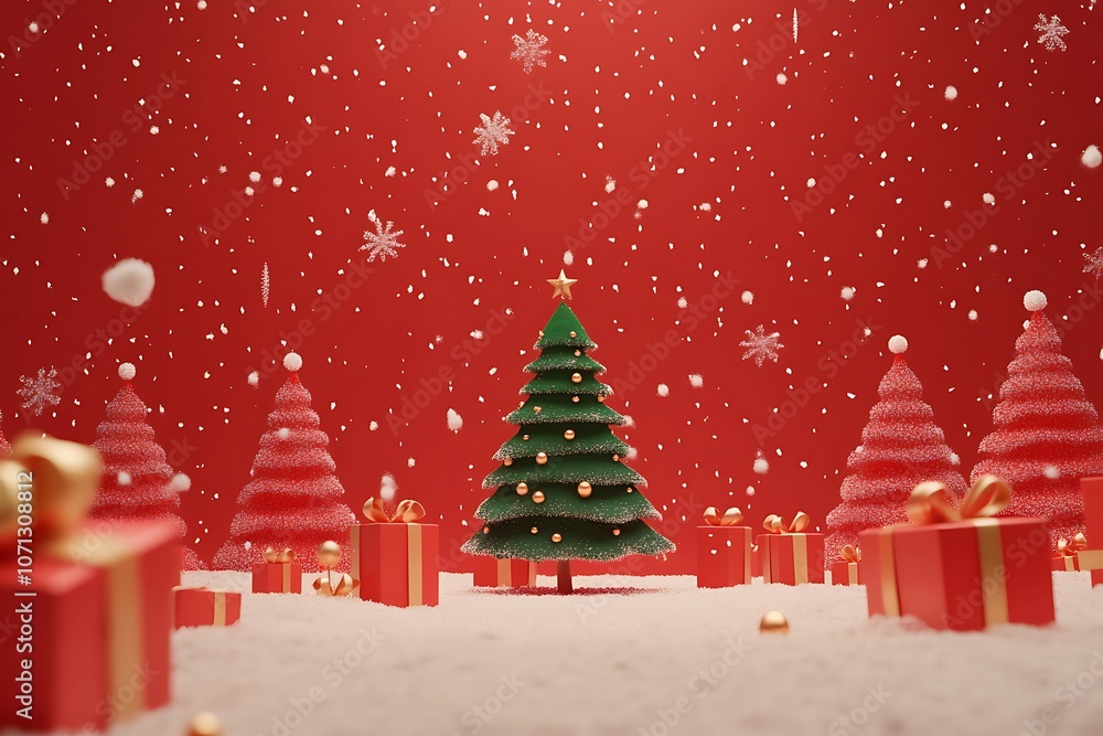 Obraz premium Christmas Holiday Themed Background Wallpaper