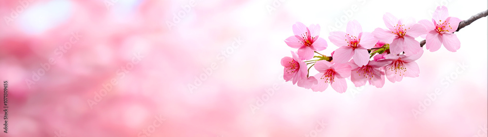 Obraz premium Delicate Cherry Blossoms in Spring Landscape
