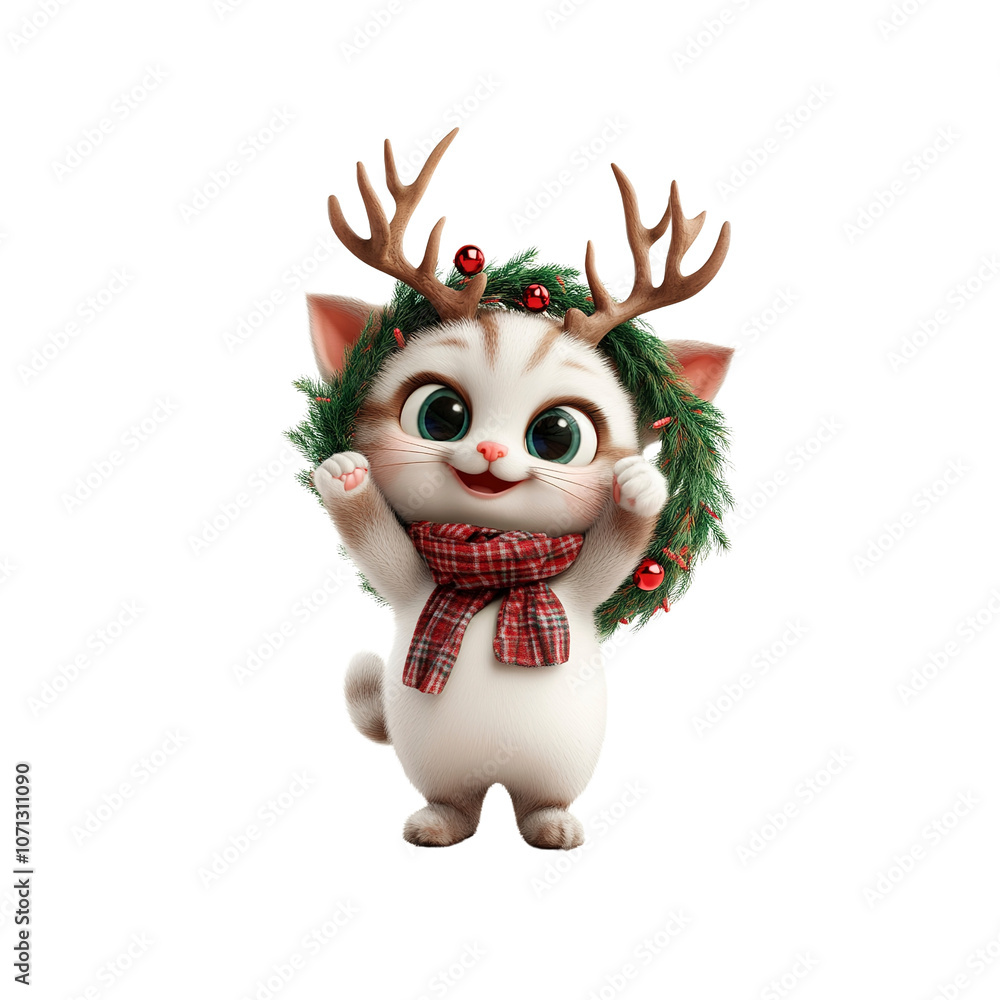 Cute Cat Dressed Up for Christmas Cute Cat Dressed Up for Christmas