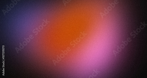 Smooth color gradient grainy backdrop design. Abstract purple pink orange color noisy gradient  vibrant color flow  glowing  bright  shine  noise texture  website header design  banner  poster